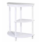 Homecraft Furniture White 3-Tier End Table MH125-WH - The Home Depot