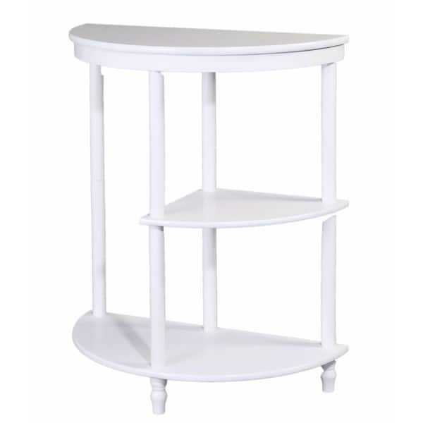 Homecraft Furniture White 3-Tier End Table