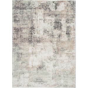 Roma Taupe Abstract 5 ft. x 7 ft. Indoor Area Rug