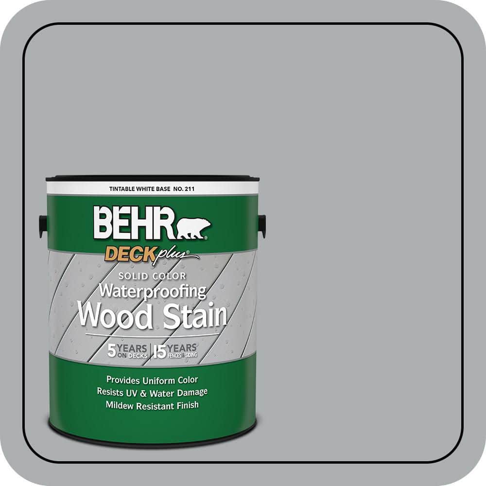 BEHR DECKplus 1 gal. #N500-3 Tin Foil Solid Color Waterproofing
