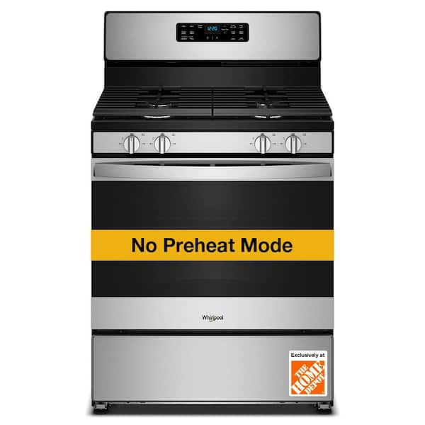 30 in. 4 Burners Freestanding Gas Range in Stainless Steel with Crispy Mode and Dishwasher Safe Grates
