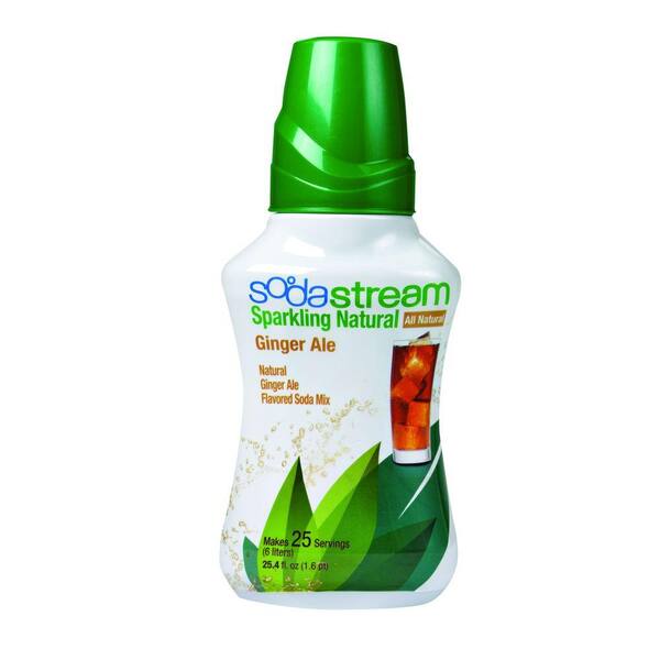 SodaStream 750ml Soda Mix - Sparkling Naturals Ginger Ale (Case of 4)