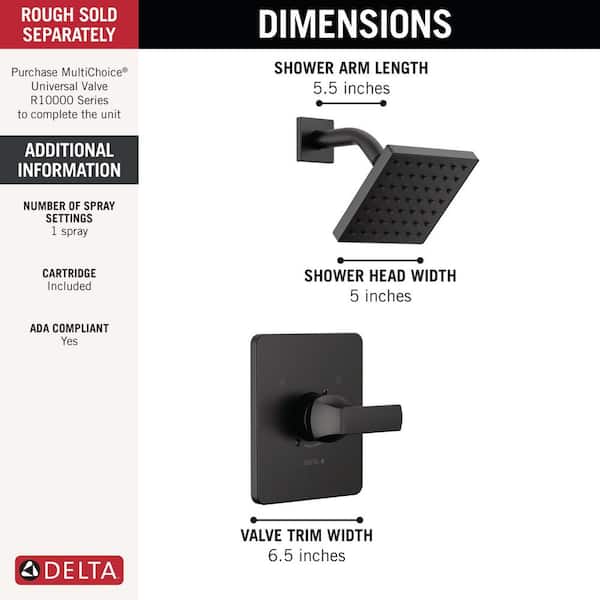 Delta Faucet Velum 14 Series Single-Function Brushed Nickel Shower