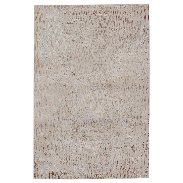 Nikki Chu Kimball Power-Loomed Beige/Bronze 5 ft. x 7 ft. 6 in. Animal Rectangle Area Rug