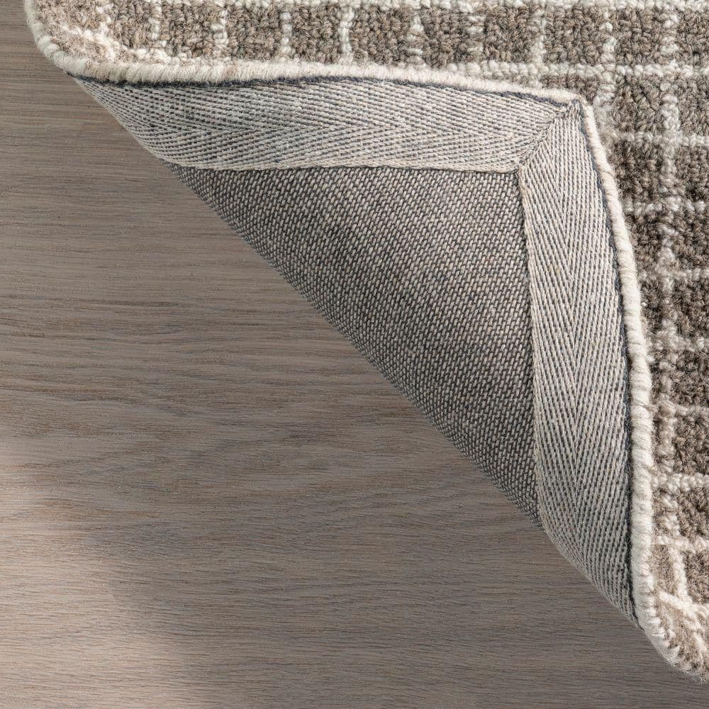 Gray Hand-Tufted Wool Rectangular Area Rug 10' x 14'
