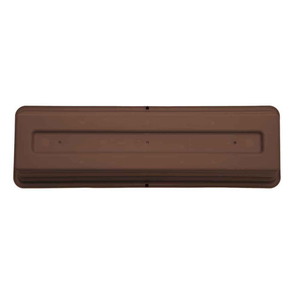Chocolate Resin Self-Watering 30" Window Box with Saucer