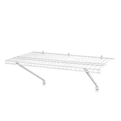 Wire Closet Shelves, 8 Inch Deep White Wire Shelving System