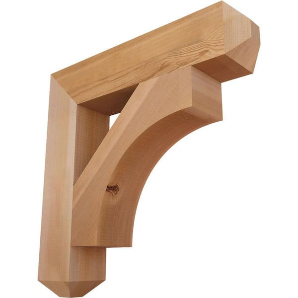 Ekena Millwork 3.5 in. x 20 in. x 20 in. Western Red Cedar Westlake Craftsman Smooth Bracket