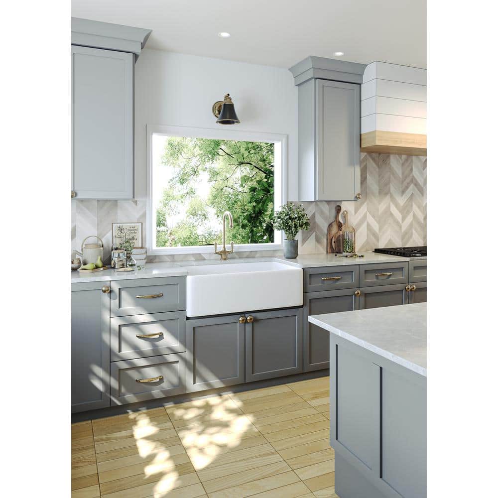 White Fireclay Single Bowl Farmhouse Kitchen Sink