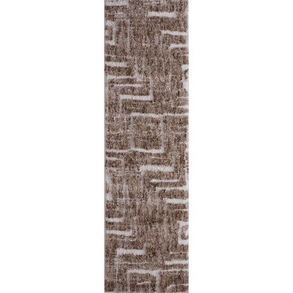 Aberdeen 2 ft. x 7 ft. Brown/Ivory Runner Rug