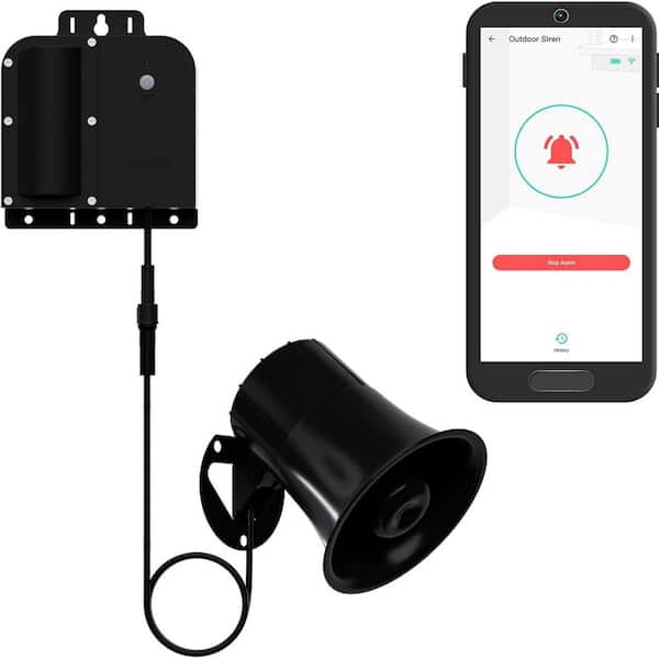 X3 Version LoRa Outdoor Alarm Controller, Up to 1/4 Mile Range, 110dB Siren, Battery-Powered, Hub Required