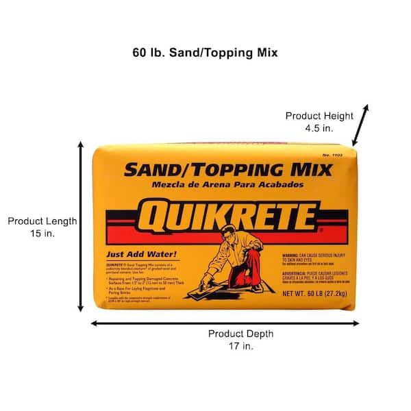 Quikrete 60 lb. Sand/Topping Mix 110360 - The Home Depot