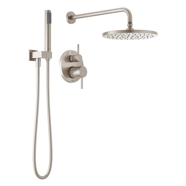 Delta Modern 1 Spray Raincan Wall Mount Fixed And Handheld Shower Head 175 Gpm In Spotshield 