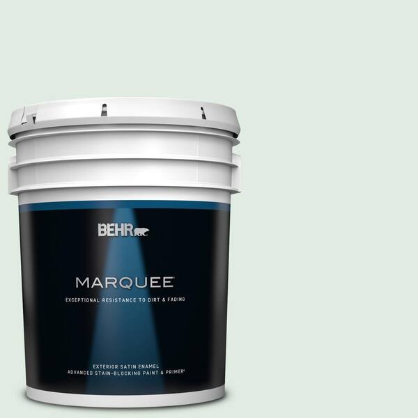 BEHR MARQUEE 5 gal. #480E-1 Country Mist Satin Enamel Exterior Paint & Primer