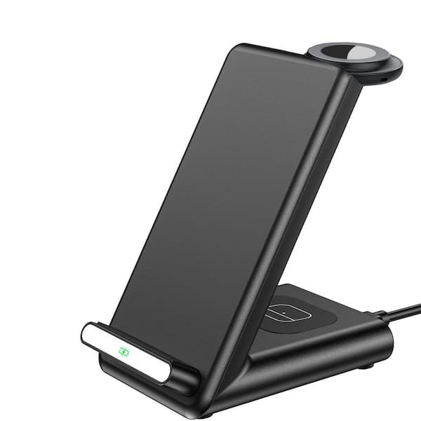 3 in. 1 Wireless 20W Charging Stand for Android iPhone Airpods and Apple Watch with 3.3 ft. USB-C Charging Cable