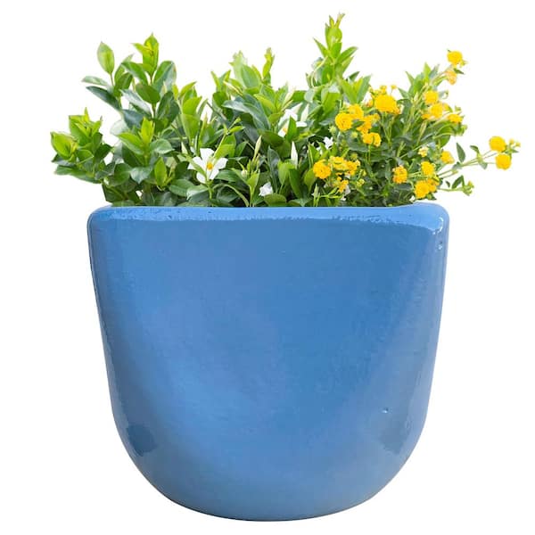 Trendspot 18 in. Blue Pinequilt Ceramic Planter CR00869S-180M - The Home  Depot