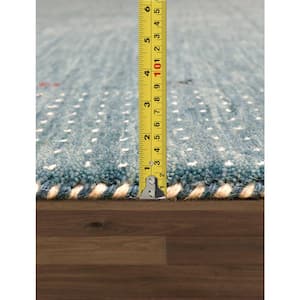 Gramercy Light Blue 5 ft. x 7 ft. Solid Silk and Wool Area Rug