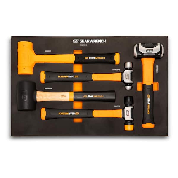 Mixed Hammer Set in Foam Storage Tray (5-Piece)