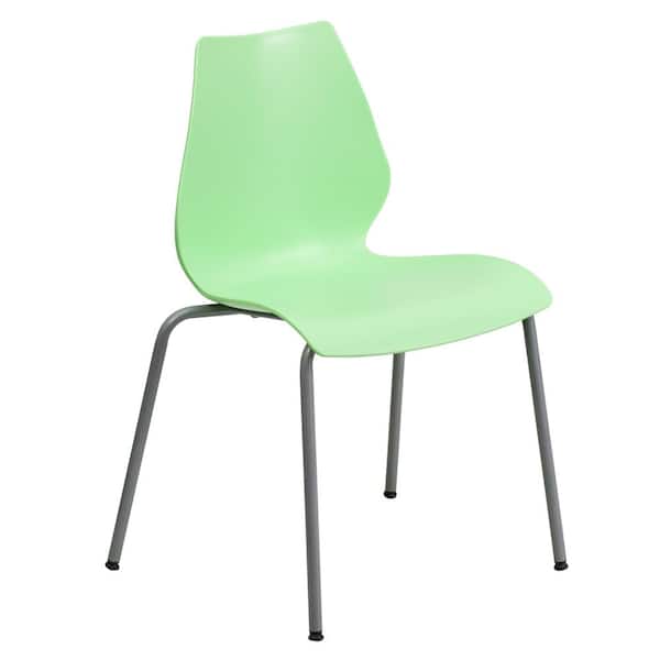 Flash Furniture Hercules Series Plastic Stackable Chair in Green
