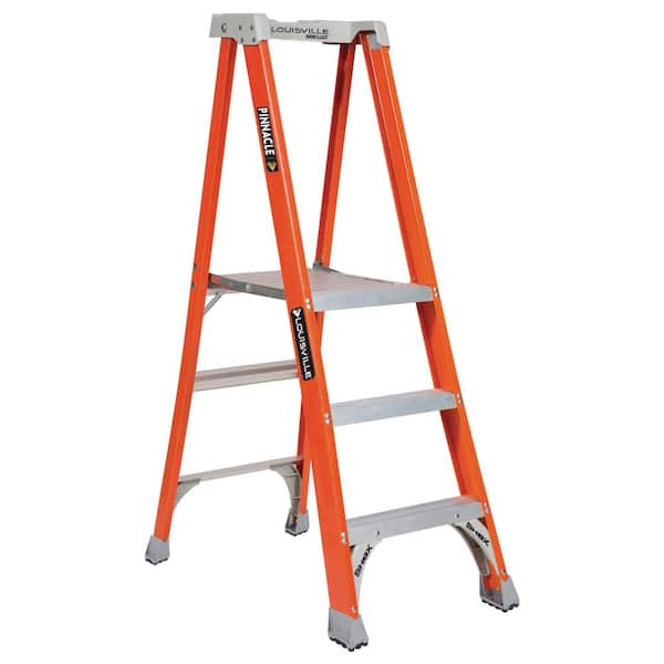 Louisville Ladder 3 ft. Fiberglass Pinnacle Platform Ladder with 300 lbs. Load Capacity Type IA Duty Rating