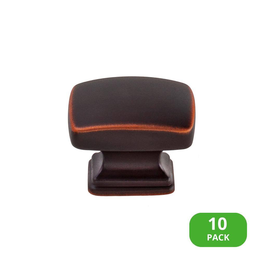 10-Pack Grayson 1-1/4 in. (32 mm) Traditional Oil Rubbed Bronze Rectangle Cabinet Knob price history on PriceWatchPro