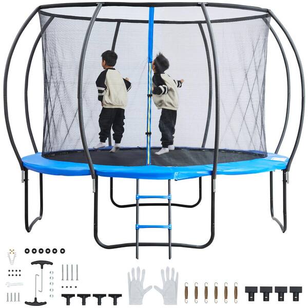 VEVOR 10 ft. Trampoline 330 lbs. Trampoline Heavy-Duty Trampoline Outdoor Recreational Trampolines for Kids Adults