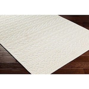 Lyna Cream Doormat 3 ft. x 5 ft. Indoor Machine-Washable Area Rug