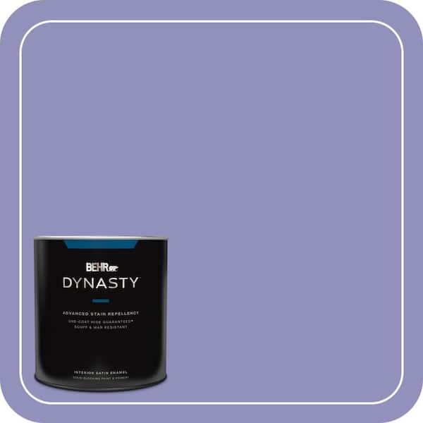 BEHR DYNASTY 1 qt. #PPU16-05 Lily of the Nile Satin Enamel Interior Stain-Blocking Paint and Primer
