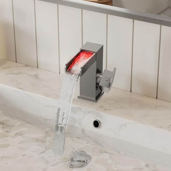 Single Handle Hole Bathroom Sink Faucet Sink Tap with Hose and Spot Resist in Brushed Nickel (Value Include)