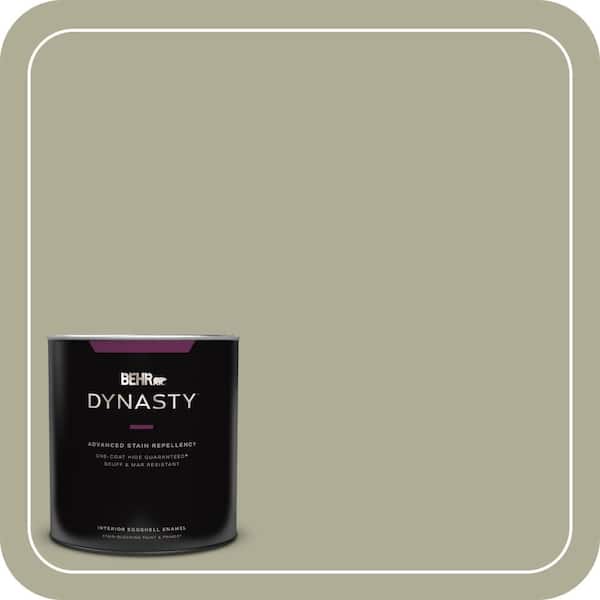 BEHR DYNASTY 1 qt. #MQ6-27 Sage Wisdom One-Coat Hide Eggshell Enamel Interior Stain-Blocking Paint and Primer