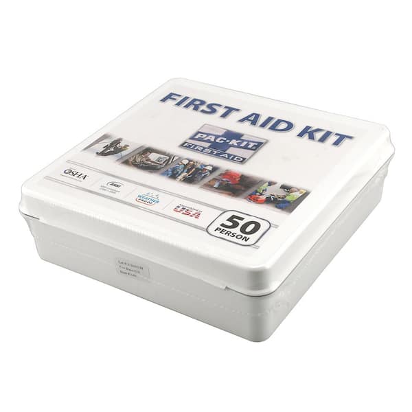 Prime-Line 50-Person, Weatherproof Plastic Case, Industrial Work First Aid Kit