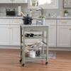 Linon Home Decor Todd Green Kitchen Cart with Granite Top and Storage