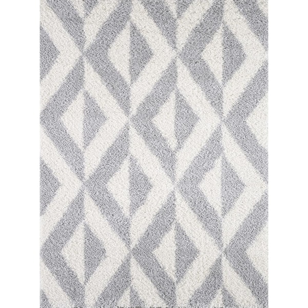 Kas Rugs Pax Light Grey Illusions 8 ft. x 10 ft. Area Rug