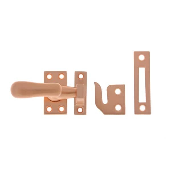 Bright Copper Solid Brass Large Window Sash Lock with Casement Fastener