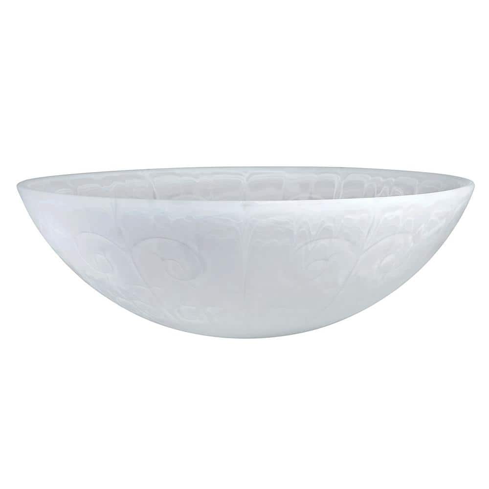 5-1/4 in. H x 15-3/4 in. Dia/Frosted Glass Shade For Torchiere Lamp, Swag L