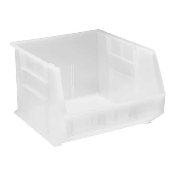 QUANTUM STORAGE SYSTEMS Ultra Series 27.00 Qt. Stack and Hang Bin in Clear (3-Pack)