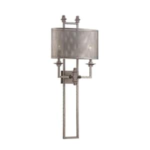 Structure 2-Light Wall Sconce in Aged Steel
