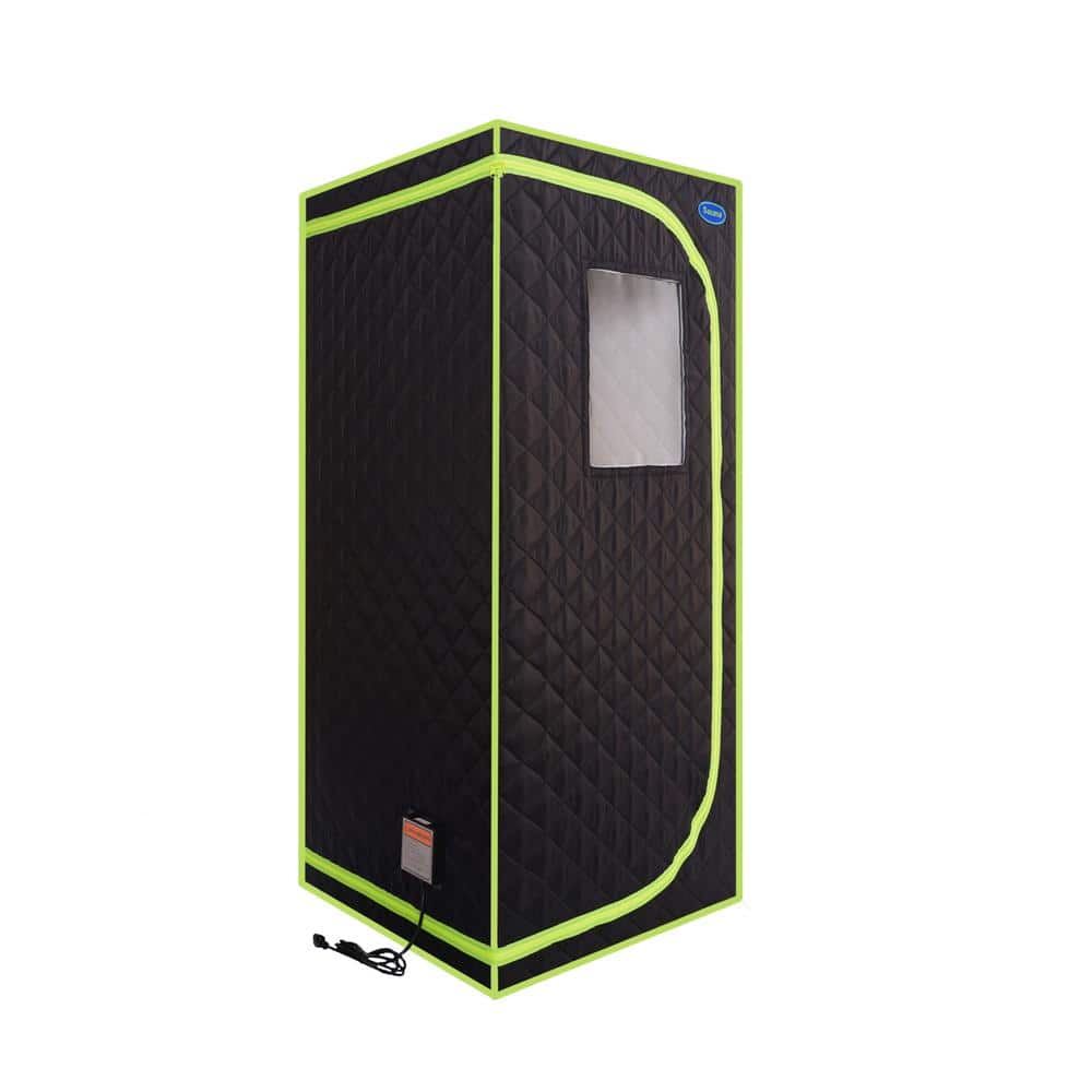 1-Person Infrared Plus Full-Body Sauna with Foldable Chair