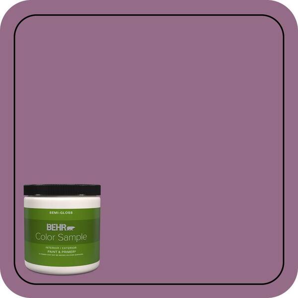 BEHR PREMIUM PLUS 8 oz. #M110-6 Sophisticated Lilac Semi-Gloss Interior/Exterior Paint & Primer Color Sample