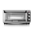 BLACK+DECKER 1500 W 6-Slice Stainless Steel Countertop Toaster Oven with  Built-in Timer 985118638M - The Home Depot