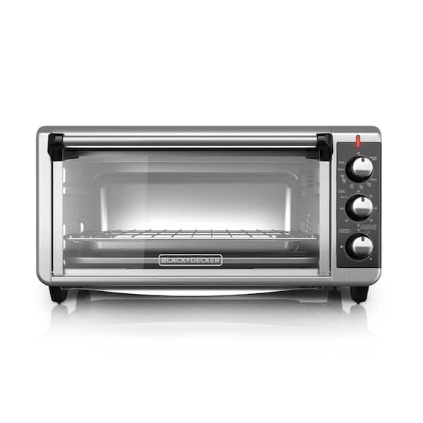 BLACK+DECKER 1500 W 8-Slice Stainless Steel Toaster Oven with