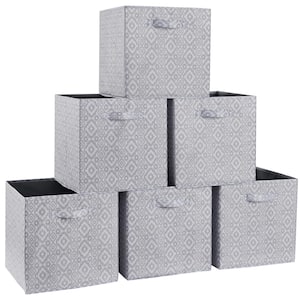 Ornavo Home 6-Pack Storage Cube Bins with Dual Handles -13 in ...