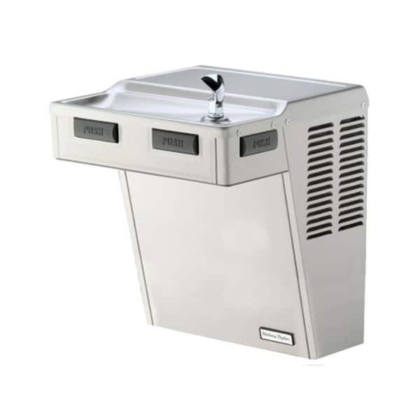 Halsey Taylor Non-Filtered 8 GPH Wall Mount ADA Drinking Fountain in Platinum Vinyl