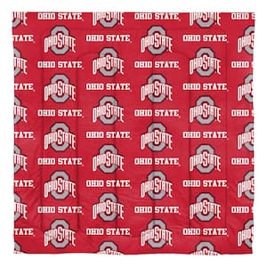 5-Piece Multi Colored Ohio State University Buckeyes Rotary Queen Size Bed In a Bag Set
