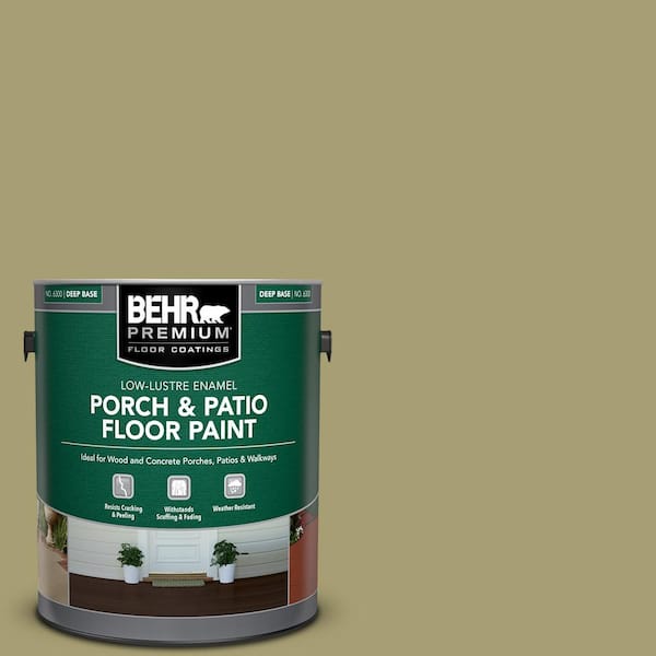 BEHR PREMIUM 1 gal. #PPU9-04 Fresh Olive Low-Lustre Enamel Interior/Exterior Porch and Patio Floor Paint