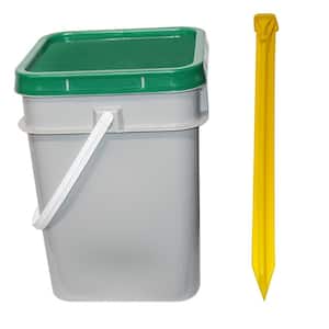 12 in. Yellow Utility Stakes in a Pail (50-Pack)