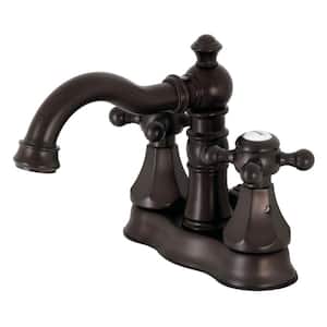Metropolitan 4 in. Centerset 2-Handle Bathroom Faucet with Brass Pop-Up in Oil Rubbed Bronze