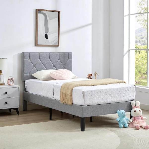BEDWIN✖️HTC Amazon.com: Hasuit Farmhouse Bed Frame Twin XL Size with 2