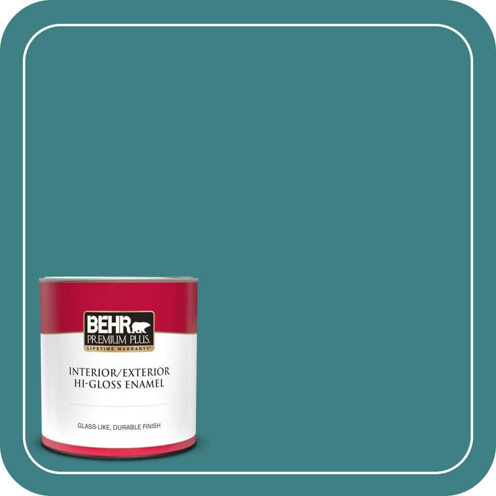 1 qt. #510D-7 Pacific Sea Teal Hi-Gloss Enamel Interior/Exterior Paint & Primer price history on PriceWatchPro