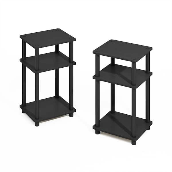 Furinno Turn-N-Tube 22.8 in. Tall Americano/Black Wood 5-Shelf Bookcase